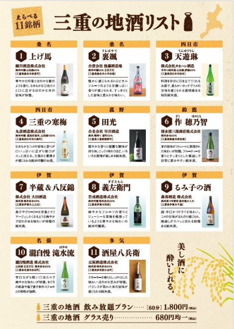 「鈴鹿みやび」「津みやび」合同　日本酒イベント開催　