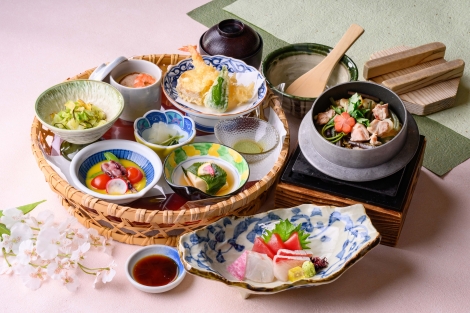 季節の花かご御膳-4月のお品書き-