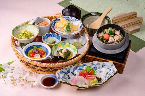 季節の花かご御膳-4月のお品書き-